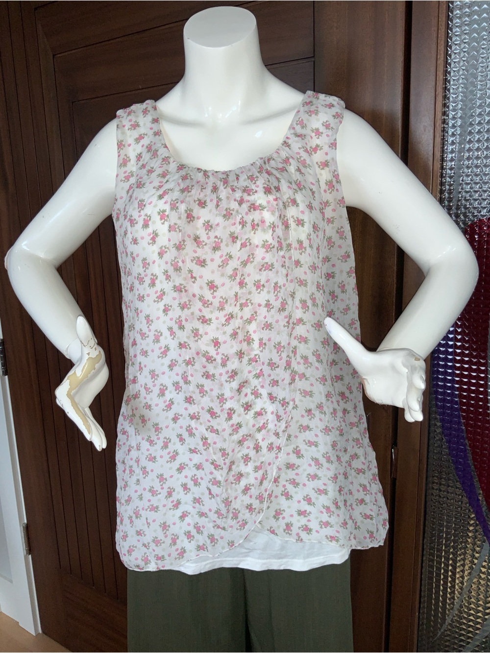 BELLAMBRA 100% Silk Top, Sz L